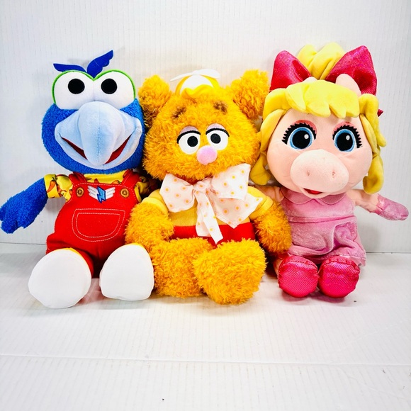 Disney Store Muppet Babies Lot of 3 Fozzie, Gonzo, Piggy Plushies 13" - Picture 1 of 5